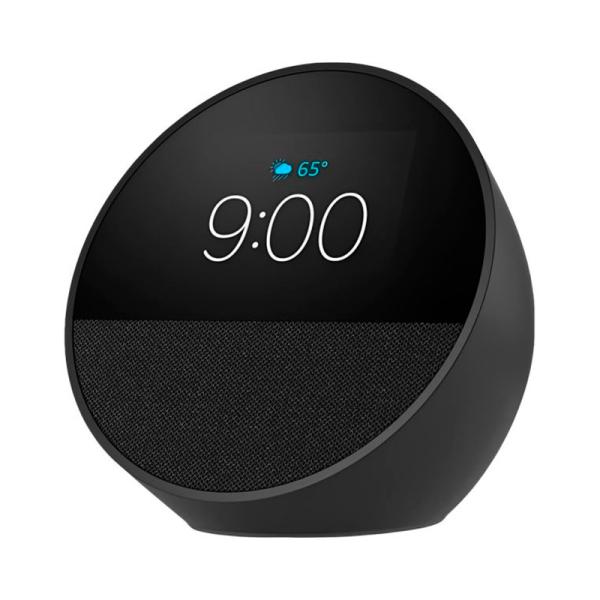 Amazon Echo Spot 2024 Con Reloj, Alarma Y Alexa Negro